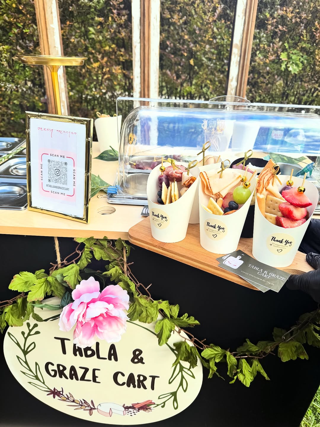 Charcuterie cart at event
